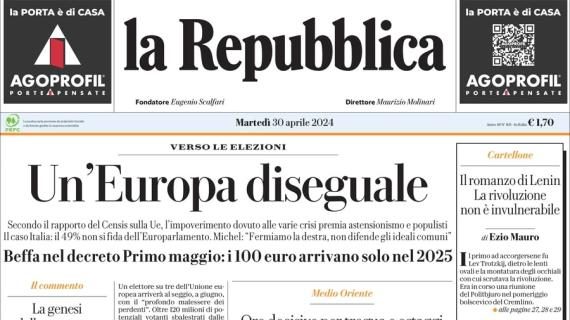 La Repubblica: "L’esorcismo di Kane: battere il Real per rompere il tabù"