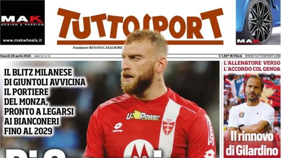 Tuttosport in apertura scalda il mercato: "Di Gregorio, c