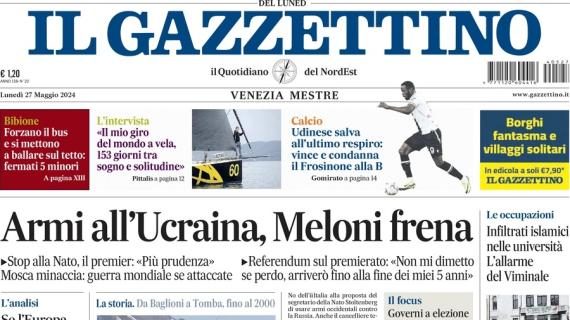 Il Gazzettino intitola: "Udinese salva all