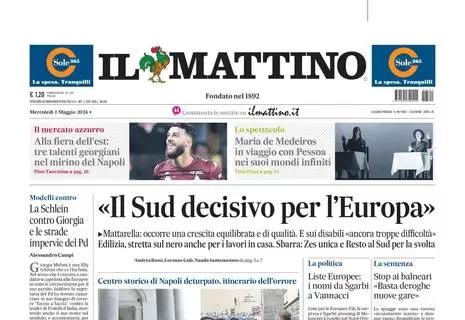 Il Mattino titola così: "Alla fiera dell