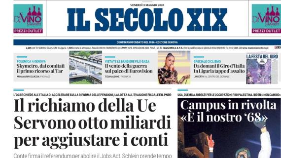 Il Secolo XIX intitola: "Gila sempre più vicino alla firma", il Genoa allontana i rumors