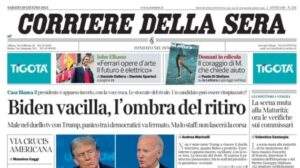 Corriere della Sera in prima pagina: "Dentro o fuori, l’Italia sfida l’incubo Svizzera"