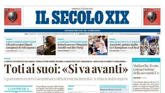 Il Secolo XIX in taglio alto: "Ancelotti, quinto sigillo. La Champions va al Real"