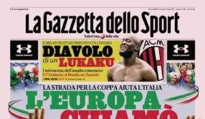 La prima pagina de La Gazzetta dello Sport sugli azzurri: "L