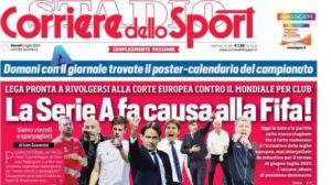 Il Corriere dello Sport in prima pagina apre sul Napoli: "Conte non molla Lukaku"