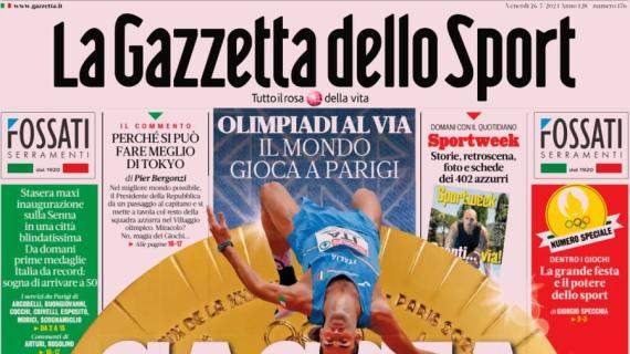 La Gazzetta dello Sport in apertura sui Giochi Olimpici: "Caccia all