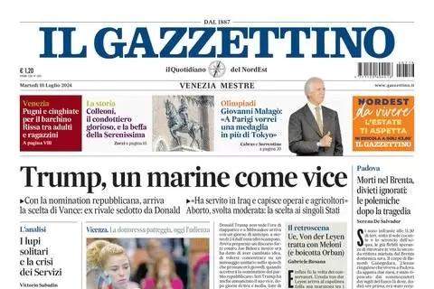 Il Gazzettino in prima pagina con Malagò: "A Parigi vorrei una medaglia in più di Tokyo"