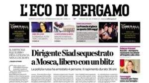 L’Eco di Bergamo titola su Scamacca: “Dal gioiello Atalanta al caos Azzurro”