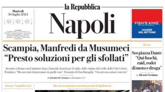 La Repubblica di Napoli titola con le prime parole di Buongiorno: "Pronto per il Napoli"