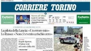 Corriere di Torino in taglio alto: "Juventus in campo, c’è la Champions"