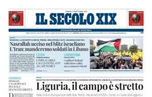 Il Secolo XIX apre oggi: "Genoa battuto dalla Juve nel deserto del Ferraris"