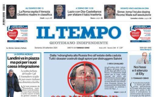 Il Tempo su Lazio e Roma: "Obiettivo risalire la classifica". Torna Castellanos