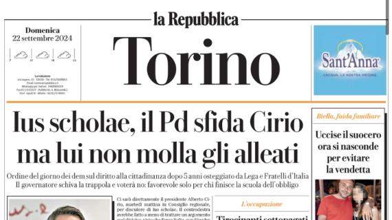 La Repubblica-Torino: "Conte tiene ferma la Juventus, per Motta un altro pari senza gol"