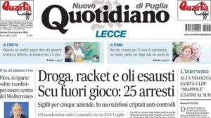 Nuovo Quotidiano di Puglia: "Milan indiavolato, gragnola di gol. Lecce, inferno in 5 minuti"