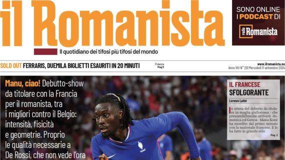 La prima pagina de Il Romanista sull