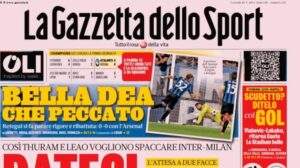 Thuram contro Leao, La Gazzetta dello Sport in prima pagina: "Dateci il derby"