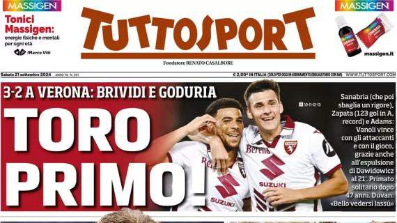 Tuttosport in apertura in vista di Juventus-Napoli: "Yildiz, esame da diez"