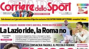 Prestazione da urlo a Lipsia. Il Corriere dello Sport esalta Fagioli in prima: "Fagioco"