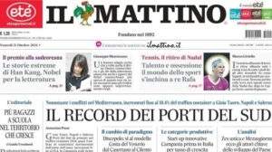 Dal dominio azzurro alla rimonta del Belgio, Il Mattino titola: "Italia double face"