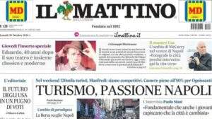 Il Mattino in prima pagina: "Conte gode: il Napoli si porta a +4 dopo il Derby d