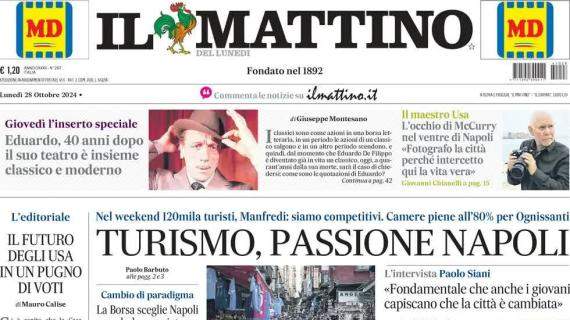 Il Mattino in prima pagina: "Conte gode: il Napoli si porta a +4 dopo il Derby d