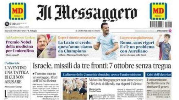 Il Messaggero titola: “La Lazio ci crede: quest’anno siamo da Champions”