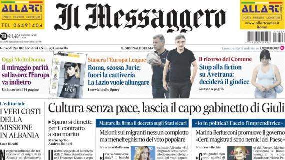 Il Messaggero apre sull