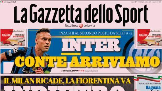 La Gazzetta dello Sport in prima pagina sul ko subito dal Milan: "Indietro tutta"