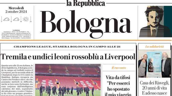 Repubblica (ed. Bologna) recita: "Tremila e undici leoni rossoblù a Liverpool"