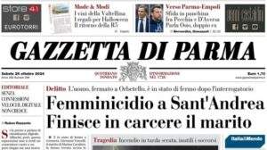 La prima pagina della Gazzetta di Parma: "Sfida in panchina tra Pecchia e D