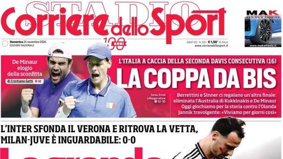 Il Corriere dello Sport in prima pagina su Milan-Juventus: "La grande bruttezza"