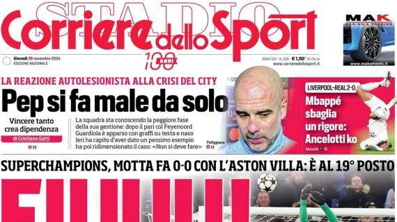 Il Corriere dello Sport apre sul pari della Juventus con l