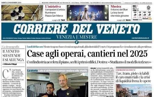 Il Corriere del Veneto in apertura: "Vive in Messico e tifa Venezia. Gli ultrà gli pagano l