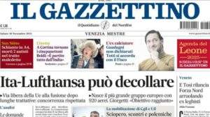 Il Gazzettino in prima pagina: "Guadagni non dichiarati: Totti si accorda con il Fisco"