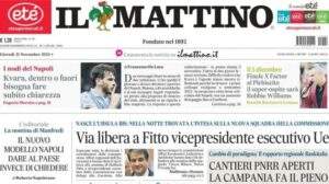 Il Mattino in prima pagina: "Napoli, Kvara dentro o fuori: bisogna fare subito chiarezza"