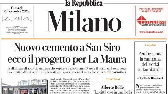 La Repubblica Milano: "Nuovo cemento a San Siro: ecco il progetto per La Maura"