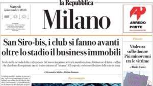 La Repubblica Milano: "San Siro-bis, Inter e Milan si fanno avanti. E c