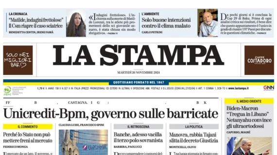 La Stampa: "La Juve sfida la squadra del Principe che ha perso un po