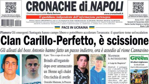 Cronache di Napoli stamani: "Conte contro Ranieri, sfida incrociata ai tabù"