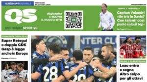 Il QS in prima pagina sul successo dei nerazzurri: "Inter d