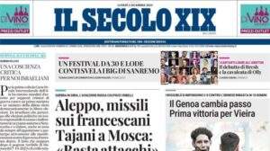 Il Genoa passa a Udine, Il Secolo XIX in prima pagina: "Prima vittoria per Vieira"