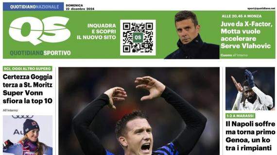 Inter, Zielinski sulla prima pagina del Quotidiano Sportivo: "Tutto per vincere"