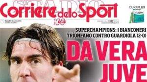 Motta incarta Guardiola, Il Corriere dello Sport in prima pagina: "Da vera Juve"