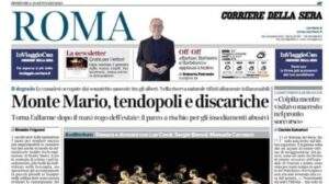 Corriere della Sera (ed. Roma) in taglio basso: "La Lazio per riprendere il quarto posto"