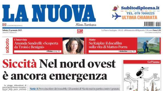 La Nuova Sardegna in prima pagina: "Il Cagliari affonda a Torino"