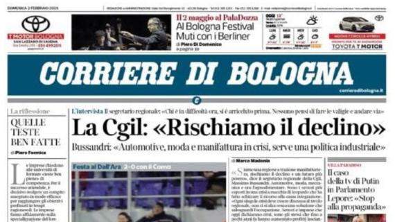 Corriere di Bologna: "Riparte la corsa Champions. Il Bologna aggancia la Juve"