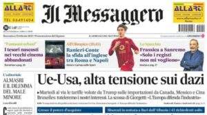 Il Messaggero titola: "Ranieri-Conte, la sfida all